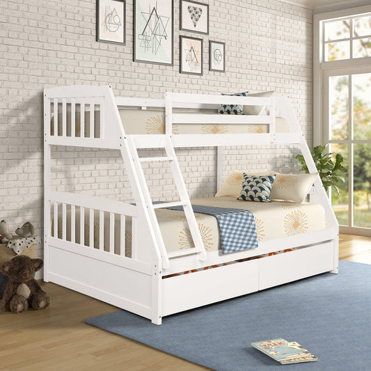 Twin-Over-Double Bunk Bed