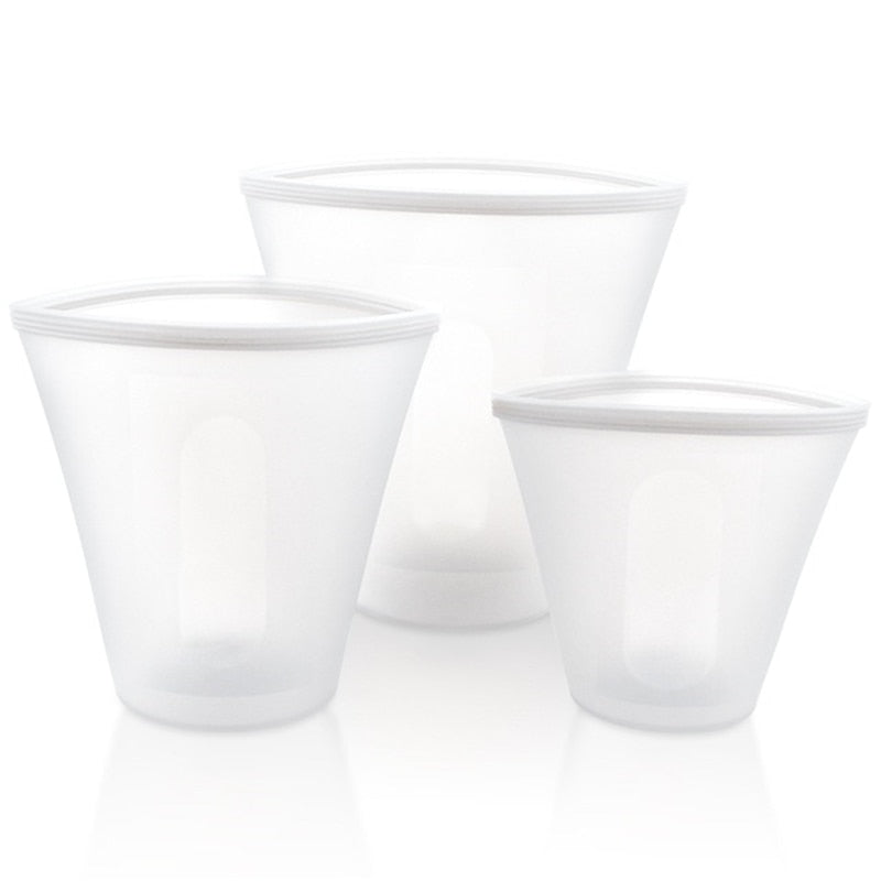 Reusable Silicone Food Storage Containers