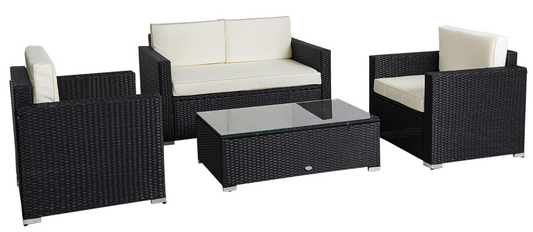 4-Piece Rattan Patio Set