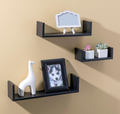 3-Piece U-Shaped Floating Shelves
