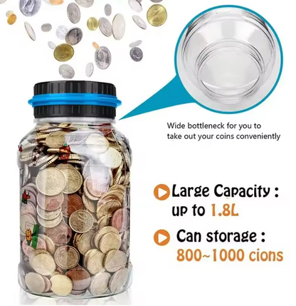 Digital Coin Counting Jar