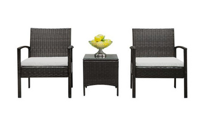 3-Piece Rattan Patio Set