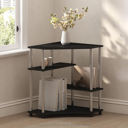 4-Tier Contemporary Corner Shelf
