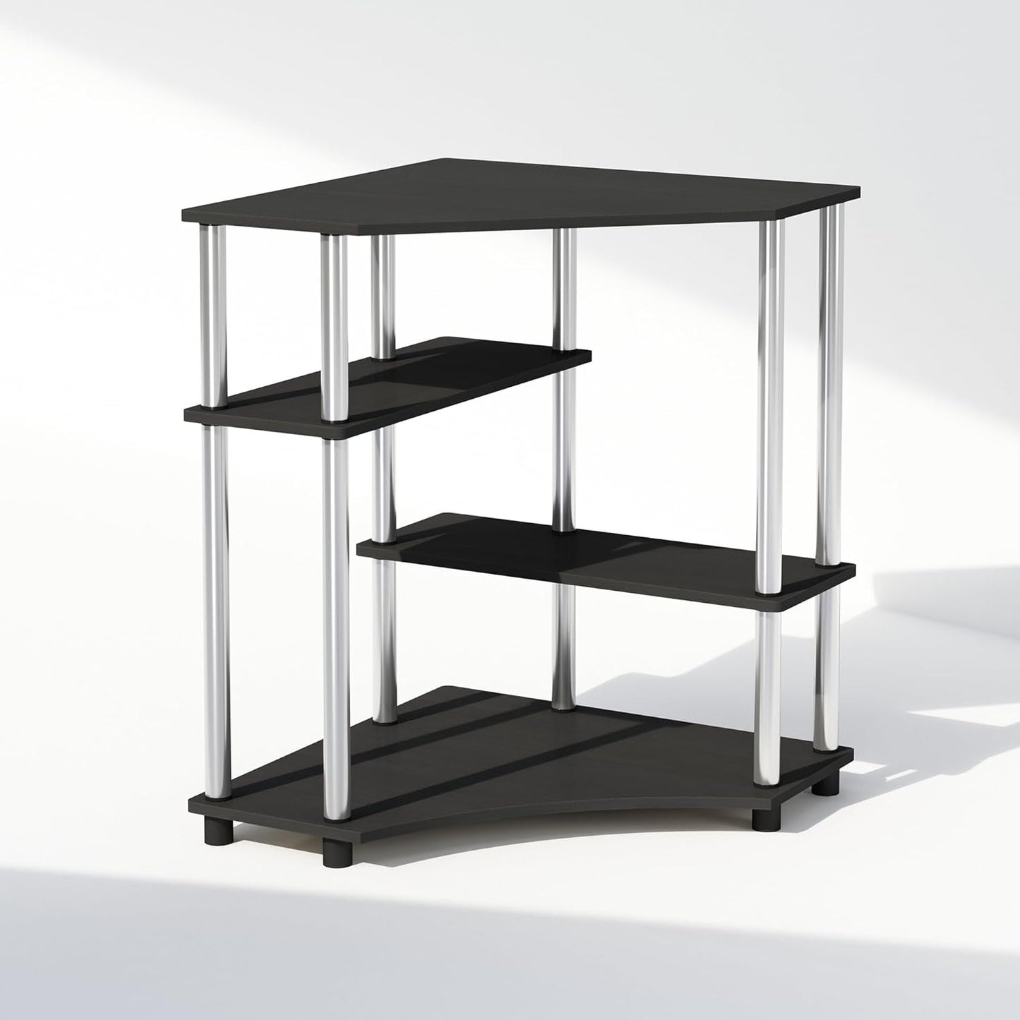4-Tier Contemporary Corner Shelf