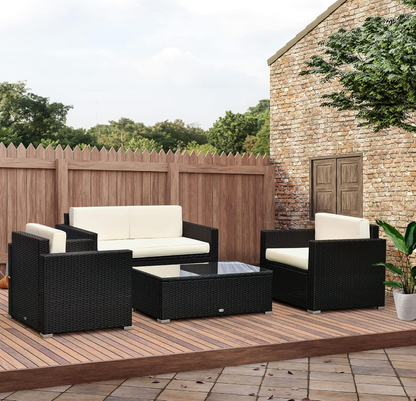 4-Piece Rattan Patio Set
