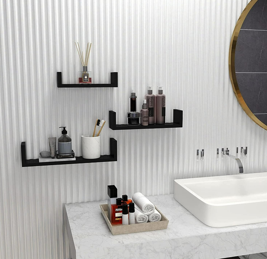 3-Piece U-Shaped Floating Shelves