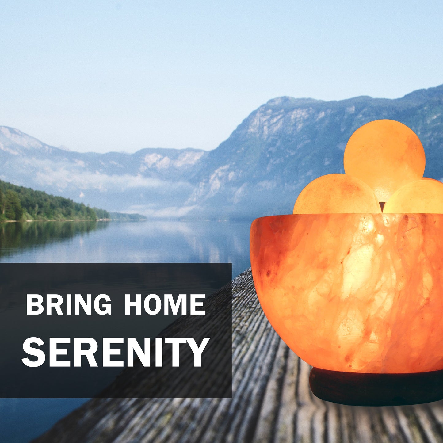 Himalayan Salt Bowl Lamp with Massage Balls