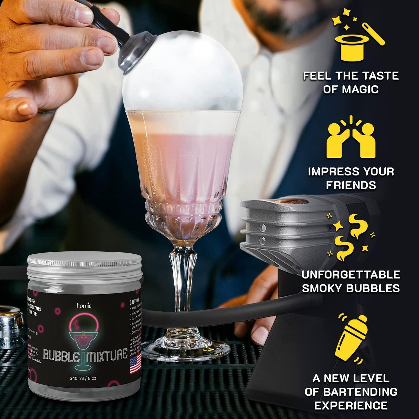 Smoking Gun Cocktail Bubble Kit