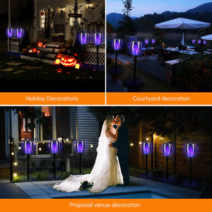 4-Piece Solar-Powered Dancing Flame Torch
