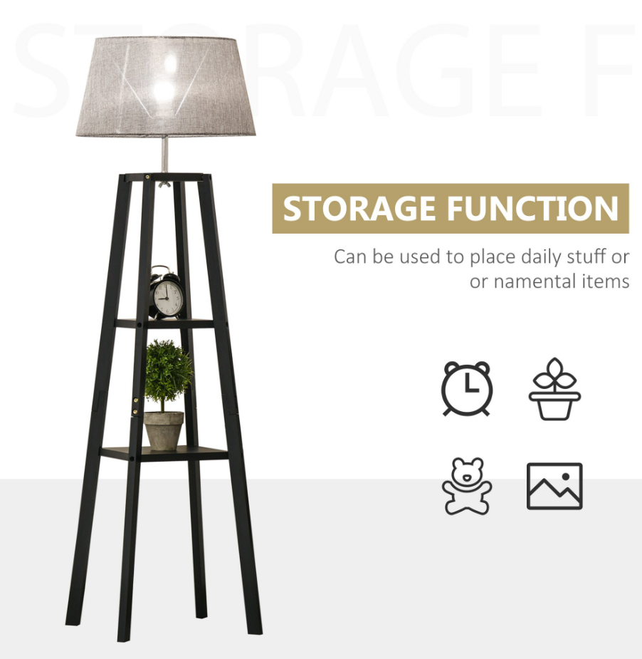 3-Shelf Floor Lamp