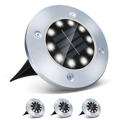 4-Piece Solar-Powered Flush LED Lights