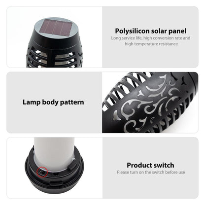 4-Piece Solar-Powered Dancing Flame Torch