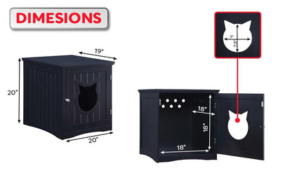 2-in-1 End Table and Cat House