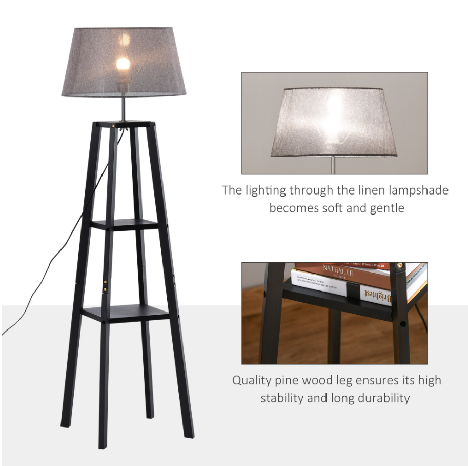 3-Shelf Floor Lamp