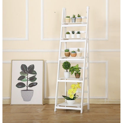5-Tier Wooden Ladder Shelf
