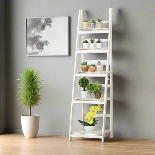 5-Tier Wooden Ladder Shelf