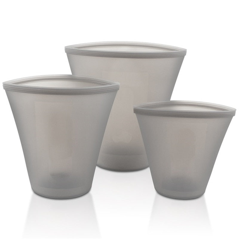 Reusable Silicone Food Storage Containers
