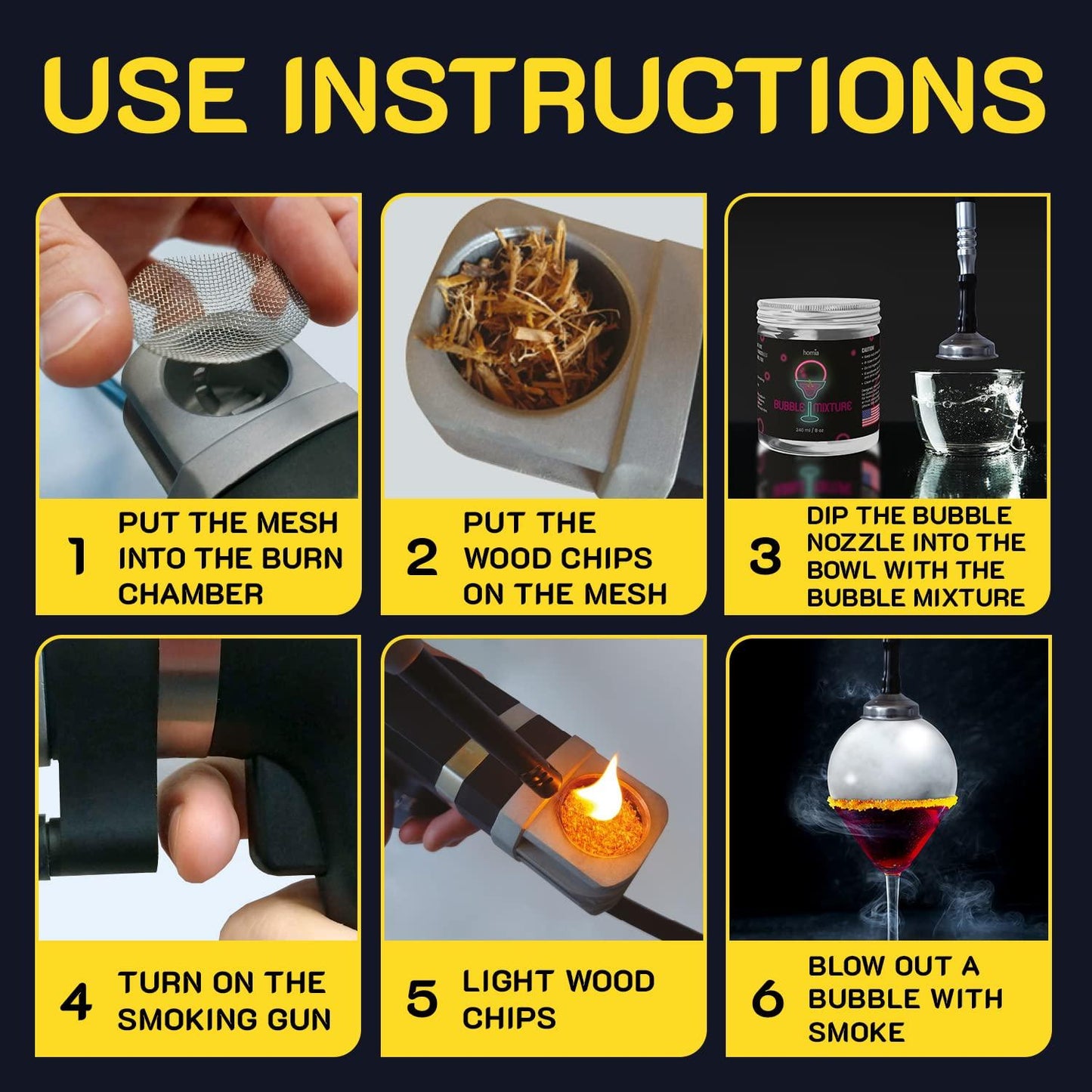 Smoking Gun Cocktail Bubble Kit