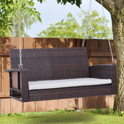 2-Person Rattan Bench Swing