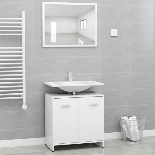Bathroom Storage Cabinet and Mirror Set