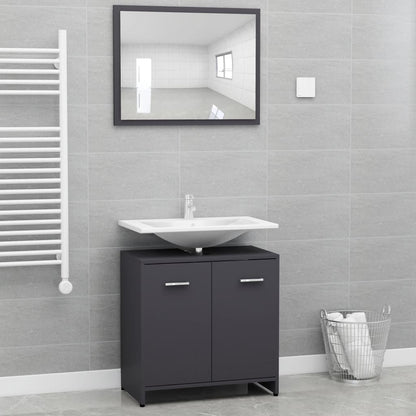 Bathroom Storage Cabinet and Mirror Set