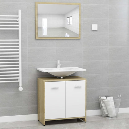 Bathroom Storage Cabinet and Mirror Set