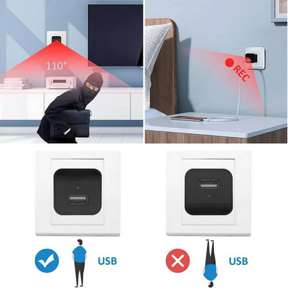 HD 1080P Hidden Camera USB Charger