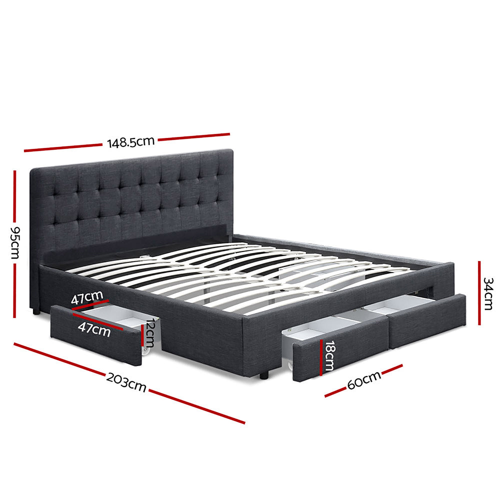 Double Size Bed Frame with Storage