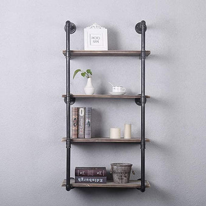 4-Tier Industrial Style Floating Shelf