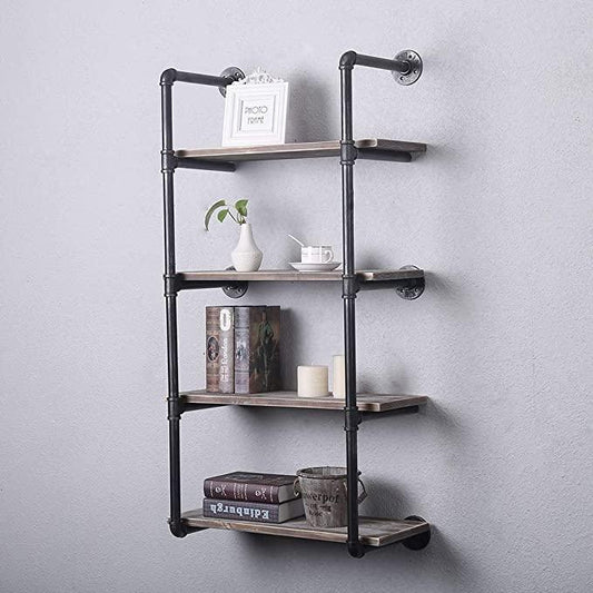 4-Tier Industrial Style Floating Shelf