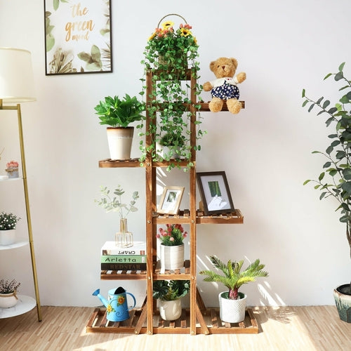 6-Tier Wooden Plant Stand