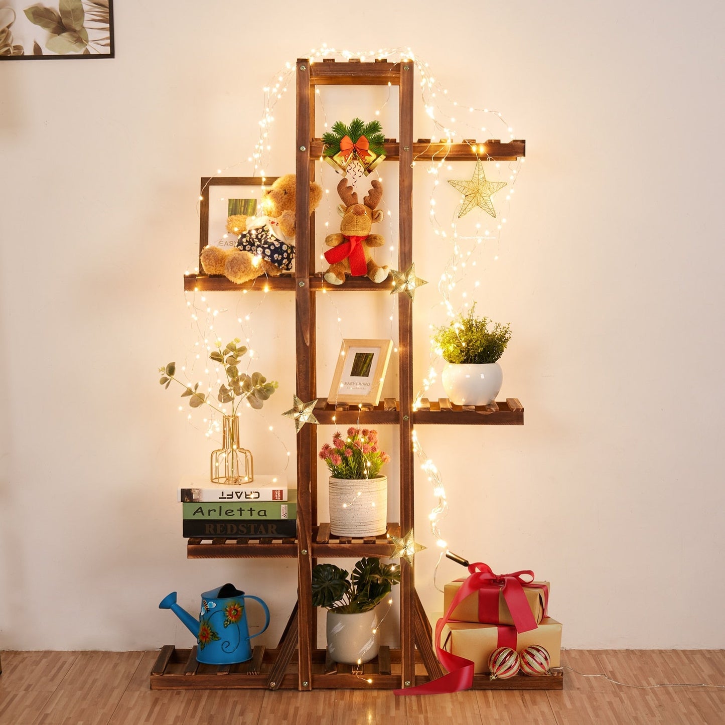 6-Tier Wooden Plant Stand