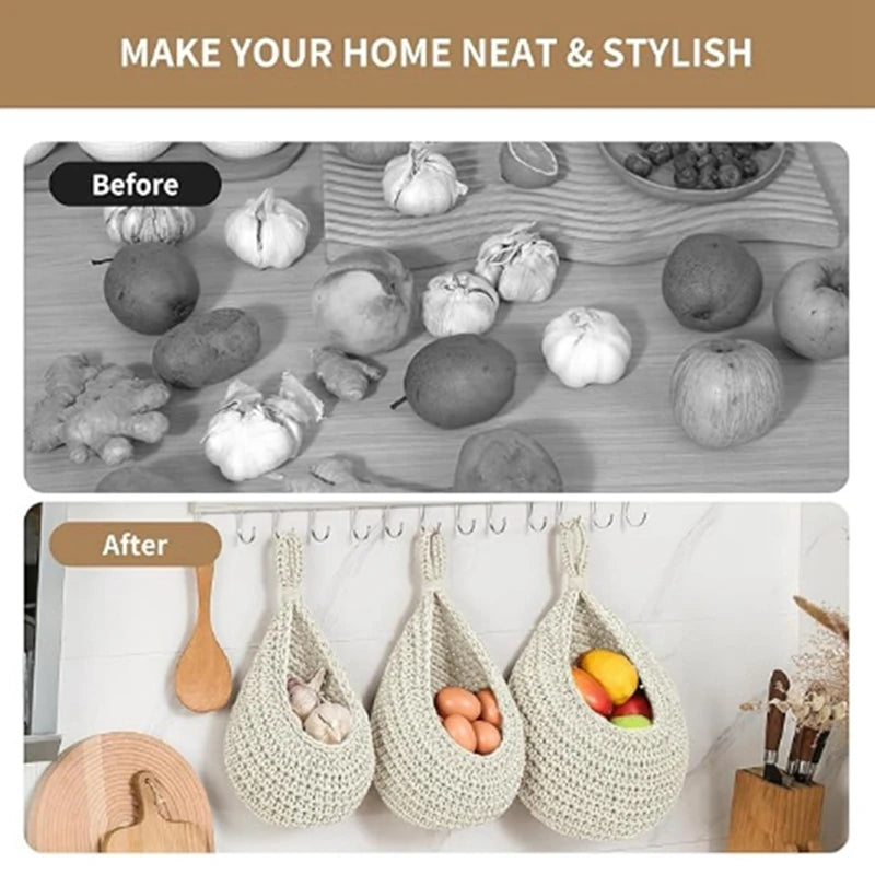 3-Pack Hanging Fruit Baskets