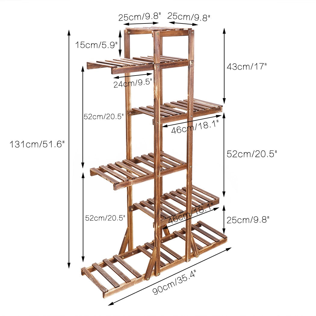 6-Tier Wooden Plant Stand