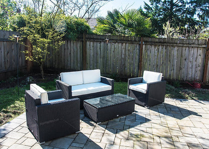 4-Piece Rattan Patio Set