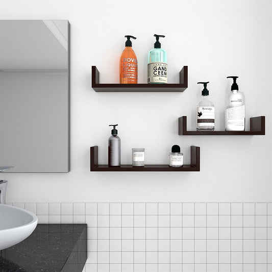 3-Piece U-Shaped Floating Shelves