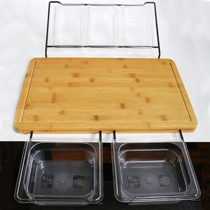 Bamboo Cutting Board w/ Storage Containers