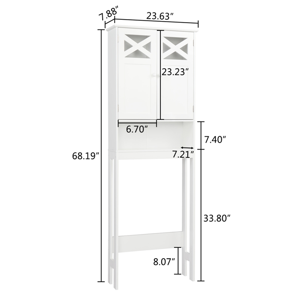 Over-the-Toilet Standing Storage Cabinet