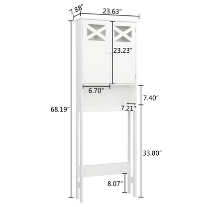 Over-the-Toilet Standing Storage Cabinet