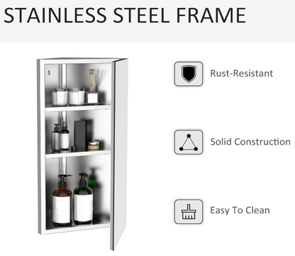 Corner Mirror & Storage Cabinet