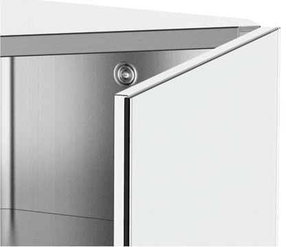 Corner Mirror & Storage Cabinet