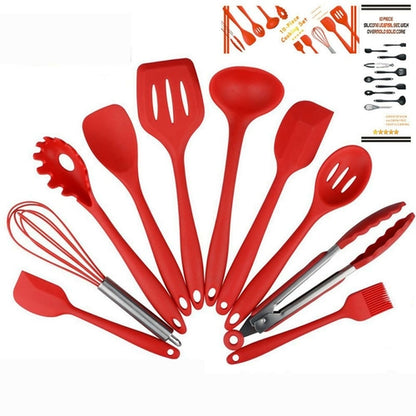 10-Piece Silicone Cooking Utensil Set