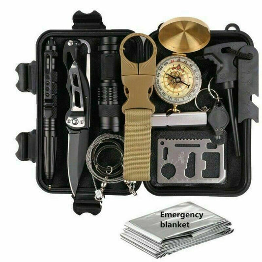 14-Piece Outdoor Survival Toolkit